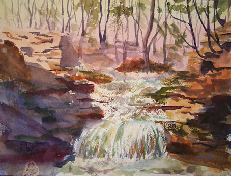 100320-Afternoon-by-the-Waterfall-9x12-wc-450