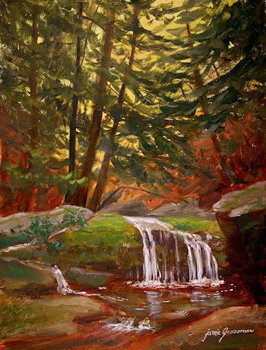 100725-Waterfall-in-the-Woods-9x12-500v