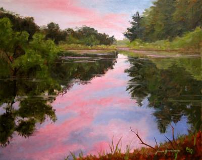 110125-Sunset-at-the-Beaver-Pond-16x20-800