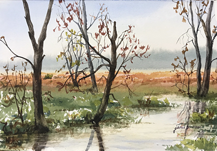 170601 Spring in the Great Swamp 7x11 wc 435